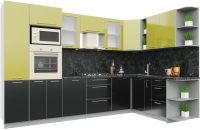 

Готовая кухня Интерлиния, Мила Пластик 1.88x3.2 правая