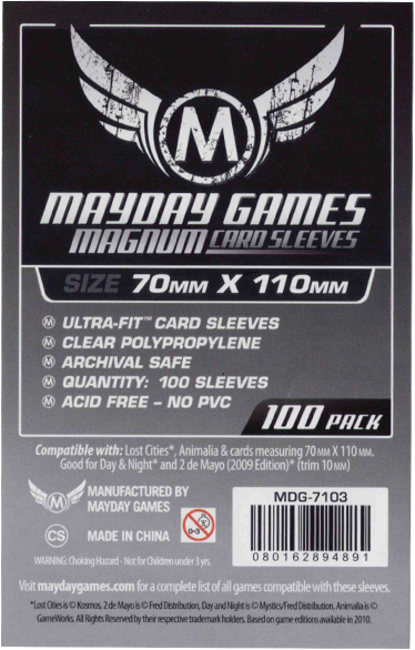 Набор протекторов для игровых карточек Mayday Games Затерянные города / MDG-7103