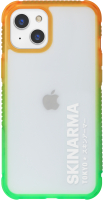 Чехол-накладка Skinarma Hade для iPhone 13 (зеленый/оранжевый) - 
