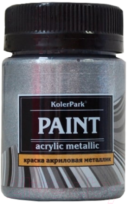 Акриловая краска KolerPark Акриловая Премиум (50мл, темное серебро)