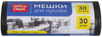 Изображение товара Пакеты для мусора OfficeClean 30л / 228589/А (30шт, черный)