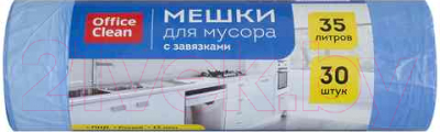 Изображение товара Пакеты для мусора OfficeClean 35л / 243960/И (30шт, синий)