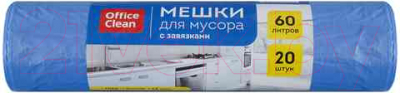 Пакеты для мусора OfficeClean 60л / 243969/И (20шт, синий)