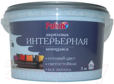 Краска Palizh Акриловая интерьерная моющаяся (3.7кг, можжевельник)