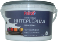 Краска Palizh Акриловая интерьерная моющаяся (3.7кг, пломбир) - 