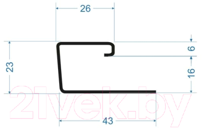 Фасадный J-профиль Docke Lux (3м, фундук)
