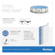 Миниатюра изображения товара Каркасный бассейн Bestway Steel Pro Max (457x107, с фильтр-насосом, чехлом, диспенсером и лестницей)