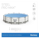 Миниатюра изображения товара Каркасный бассейн Bestway Steel Pro Max (457x107, с фильтр-насосом, чехлом, диспенсером и лестницей)