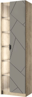Шкаф-пенал с витриной Anrex Kaylas 1V-P (дуб каньон/силк шитаке) - 