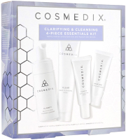 Набор косметики для лица Cosmedix Cleansing Clarifying EU KIT для жирной кожи склонной к акне  (60мл+15мл+30г+15мл) - 