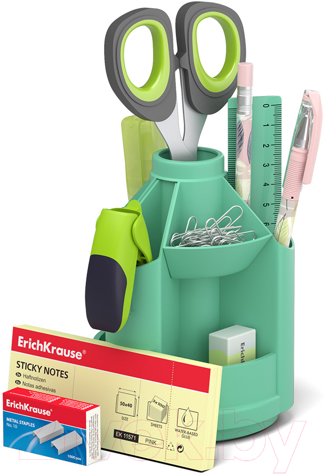 Настольный набор Erich Krause Mini Desk Powder / 55634 (оливковый)