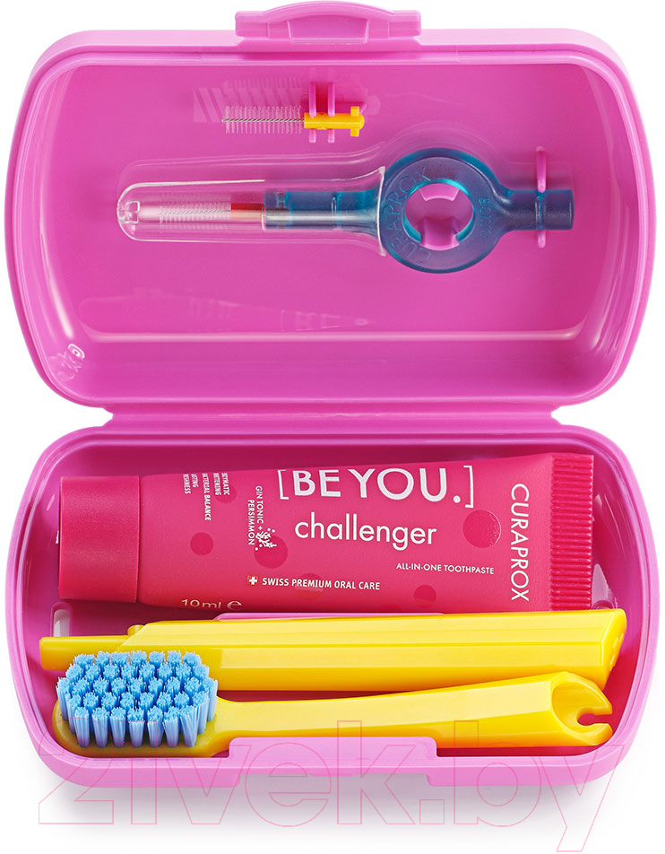 Набор для ухода за полостью рта Curaprox Be You Travel Set Pink