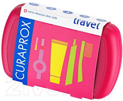 Набор для ухода за полостью рта Curaprox Be You Travel Set Red (розовый)