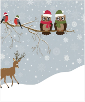 

Скатерть JoyArty, Олень и совы в лесу / tcox_6133