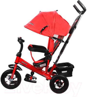 Трехколесный велосипед с ручкой Moby Kids Comfort 10x8 AIR / 641224 (красный)