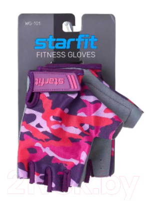 Перчатки для фитнеса Starfit WG-101 (M, розовый камуфляж)