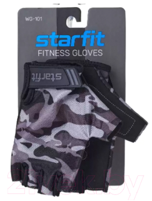 Перчатки для фитнеса Starfit WG-101 (L, серый камуфляж)