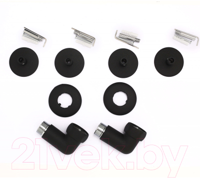 Изображение товара Полотенцесушитель водяной Gloss & Reiter Л.50x80.Л14.G1 (полимер черный)