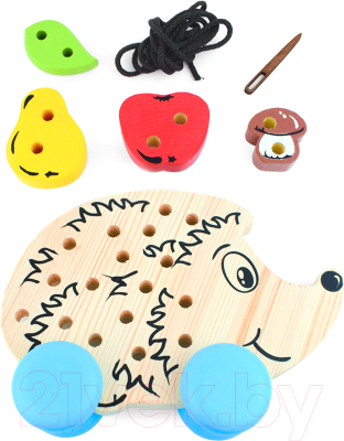 Изображение товара Развивающая игрушка Томик Шнуровка Ежик / 612-5