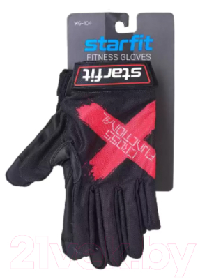 Перчатки для фитнеса Starfit WG-104 (L, черный/красный)