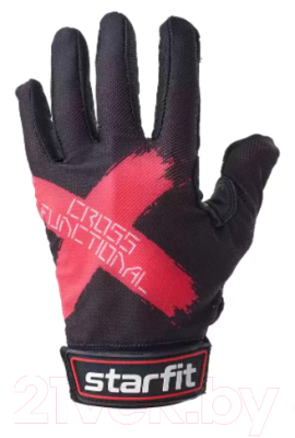 Перчатки для фитнеса Starfit WG-104 (M, черный/красный)