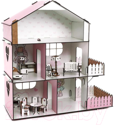 Кукольный домик Авалон Doll Style с мебелью / 6901121
