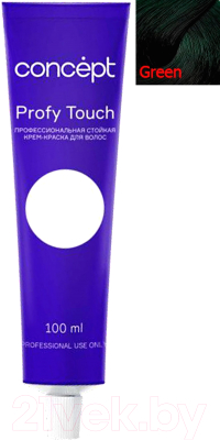 Крем-краска для волос Concept Profy Touch Стойкая 0.2 (100мл, микстон зеленый)