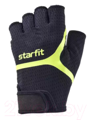 Перчатки для фитнеса Starfit WG-103 (M, черный/ярко-зеленый)