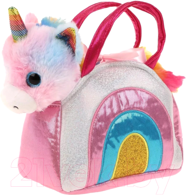 Мягкая игрушка Fluffy Family Единорог Радуга в сумочке / 681892