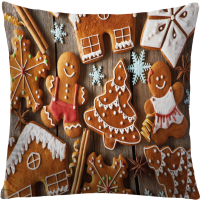 Наволочка декоративная JoyArty Разнообразие рождественских сладостей / sl_38355 - 
