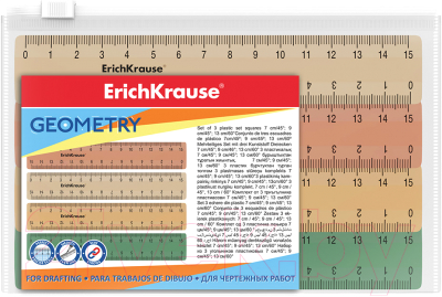 Набор для черчения Erich Krause Powder / 55452 (4шт)