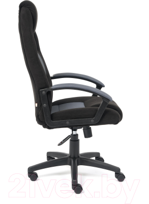 Кресло геймерское Tetchair Driver флок/ткань (черный/серый)