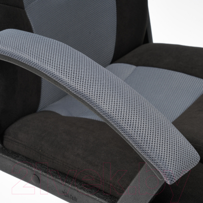 Кресло геймерское Tetchair Driver флок/ткань (черный/серый)