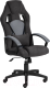 Кресло геймерское Tetchair Driver флок/ткань (черный/серый) - 