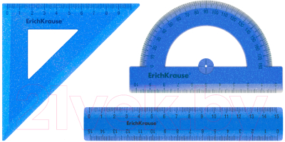 Изображение товара Набор для черчения Erich Krause Glitter / 55538 (голубой)