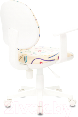 Кресло детское Бюрократ CH-W 356AXSN (песочный Sticks 02/пластик белый)