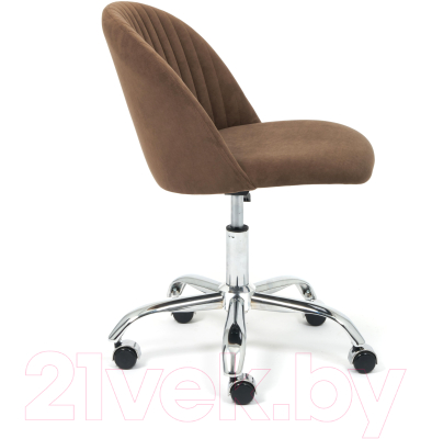 Кресло офисное Tetchair Melody флок (коричневый)