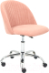 Кресло офисное Tetchair Melody флок (розовый) - 