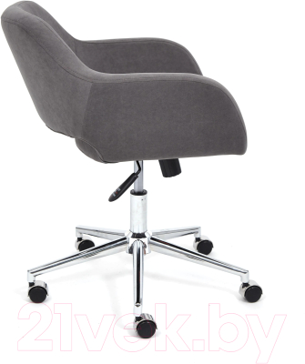 Кресло офисное Tetchair Modena хром/флок (серый)