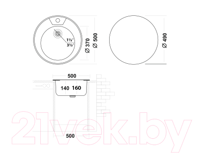 Купить Мойка кухонная Ukinox FAD500 GT6K 0C в Гомеле