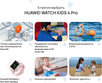 Умные часы детские Huawei Watch Kids 4 Pro Model ASN-AL10 Blue