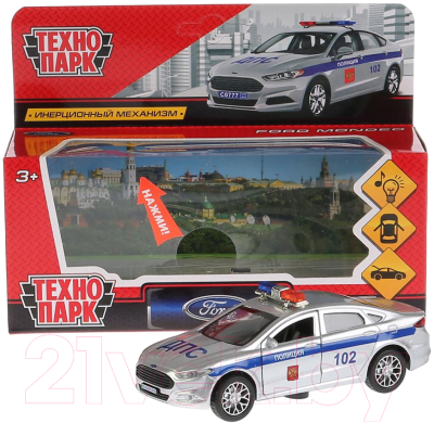 Автомобиль игрушечный Технопарк Ford Mondeo Полиция / MONDEO-P-SL