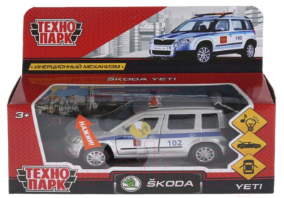 Автомобиль игрушечный Технопарк Skoda Yeti Полиция / YETI-P-SL