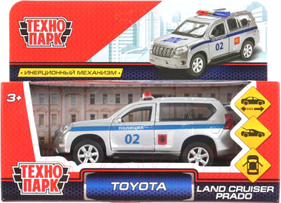 Автомобиль игрушечный Технопарк Toyota Prado Полиция / PRADO-P