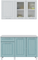 Кухонный гарнитур Горизонт Мебель Trend 1300 (белый/арктик/мурено) - 