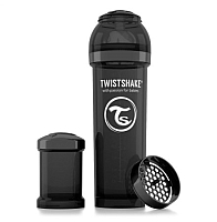 Бутылочка для кормления Twistshake Superhero антиколиковая / 78044 (330мл, черный) - 