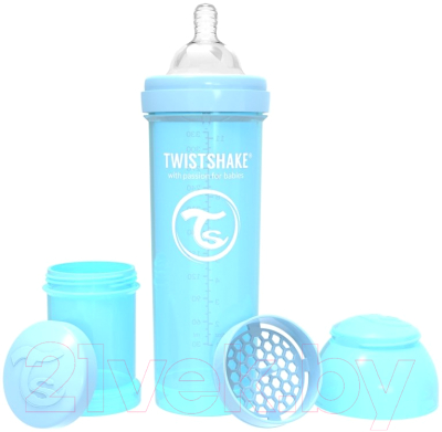 Бутылочка для кормления Twistshake Антиколиковая 78262 (330мл, пастельный синий)