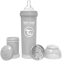 Бутылочка для кормления Twistshake Pastel Grey антиколиковая / 78266 (330мл, пастельный серый) - 
