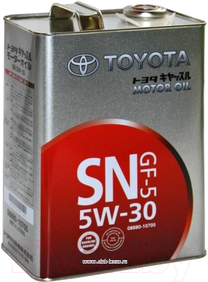 Моторное масло TOYOTA 5W30 SN / 0888010705 (4л)