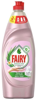 Средство для мытья посуды Fairy Нежные руки. Розовый жасмин и алоэ вера (650мл)